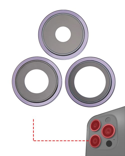 iPhone 14 Pro Max Back Camera Lens (With Bracket & Bezel - Premium) Replacement