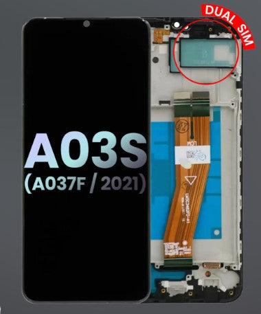 Samsung Galaxy A03s (A037 2021) Screen With Frame Replacement