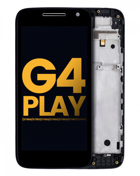 Motorola Moto G4 Play (XT1607 / 2016) Screen Replacement Black With Frame