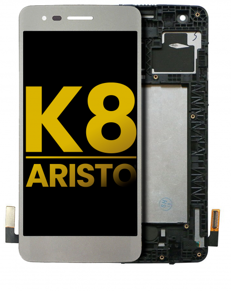 LG Aristo Screen Replacement Silver With Frame US Version