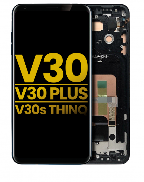 LG V30 Screen Replacement Aurora Black With Frame