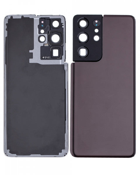 Samsung S21 Ultra Back Cover Glass With Camera Lens Replacement Phantom Brown