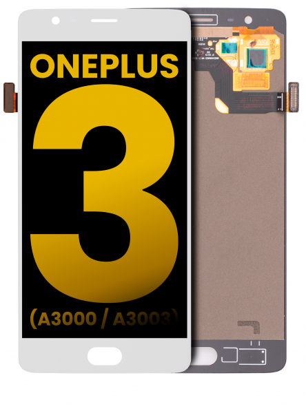 OnePlus 3 Screen Replacement White Without Frame