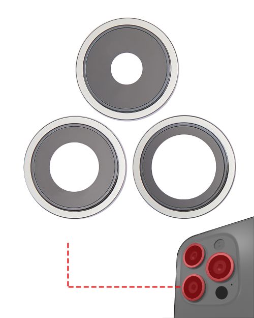 iPhone 14 Pro Max Back Camera Lens (With Bracket &amp; Bezel - Premium) Replacement