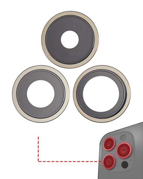 iPhone 14 Pro Max Back Camera Lens (With Bracket &amp; Bezel - Premium) Replacement