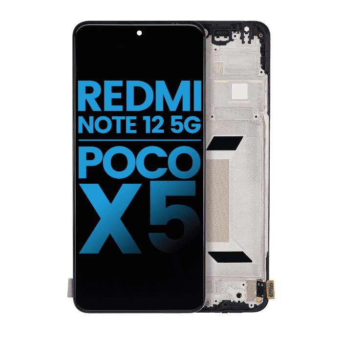 Xiaomi Redmi Note 12 5G / Poco X5 LCD Assembly With Frame Replacement