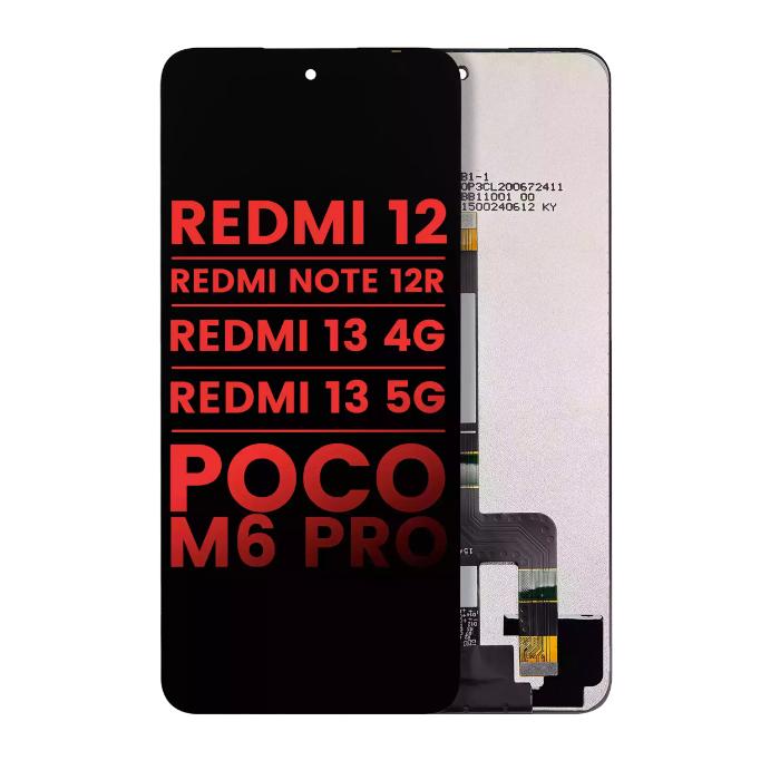 Xiaomi Redmi 12 / Note 12R / Redmi 13 4G / Redmi 13 5G / Poco M6 Pro LCD Assembly Replacement