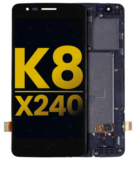 LG K8 (2017) Screen Replacement Black International With Frame