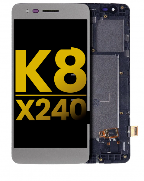 LG K8 (2017) Screen Replacement Silver International With Frame