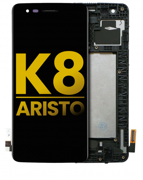 LG K8 (2017) Screen Replacement Black US With Frame