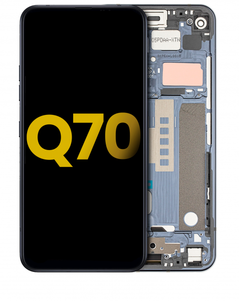 LG Q70 Screen Replacement Mirror Black