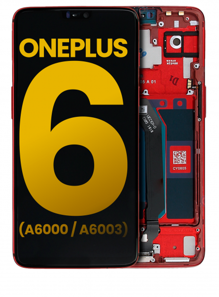 OnePlus 6 Screen Replacement Amber Red